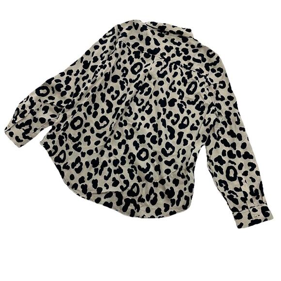 Foxcroft Button Front Non Iron Shirt Womens 18 Leopard Capsule Office Career - Picture 6 of 15